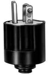 Leviton - 250 VAC, 20 Amp, 6-20R NEMA, Straight, Self Grounding, Commercial Grade Connector - 2 Pole, 3 Wire, 3 Phase, PVC, Steel, Silver - USA Tool & Supply