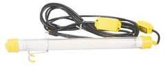 Made in USA - 120 Volt, 15 Watt, Electric, Fluorescent Portable Hook Work Light - 50' Cord, 1 Head - USA Tool & Supply