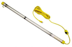 Made in USA - 120 Volt, 25 Watt, Electric, Fluorescent Portable Hook Work Light - 25' Cord, 1 Head - USA Tool & Supply