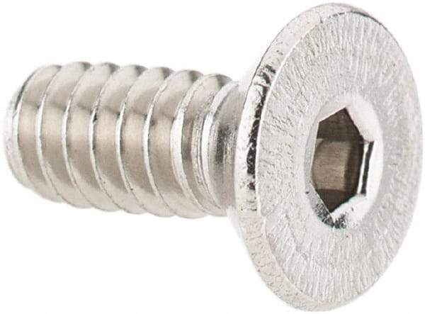 Value Collection - #6-32 UNC Hex Socket Drive, 82° Flat Screw - Grade 316 Stainless Steel, 3/8" OAL - USA Tool & Supply