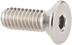 Value Collection - #8-32 UNC Hex Socket Drive, 82° Flat Screw - Grade 316 Stainless Steel, 1/2" OAL - USA Tool & Supply