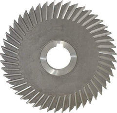 Made in USA - 6" Blade Diam x 7/32" Blade Thickness, 1-1/4" Hole, 48 Teeth, High Speed Steel Side Chip Saw - Straight Tooth, Arbor Connection, Right Hand Cut, Uncoated, with Keyway - USA Tool & Supply