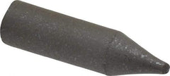 Made in USA - 9/32" Max Diam x 1" Long, Cone, Rubberized Point - Medium Grade, Silicon Carbide, 1/16" Arbor Hole, Unmounted - USA Tool & Supply