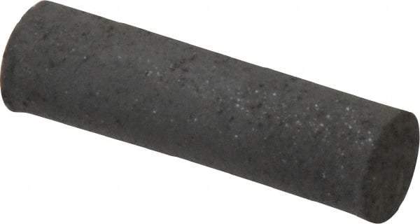 Made in USA - 1/4" Max Diam x 7/8" Long, Cylinder, Rubberized Point - Medium Grade, Silicon Carbide, 1/16" Arbor Hole, Unmounted - USA Tool & Supply