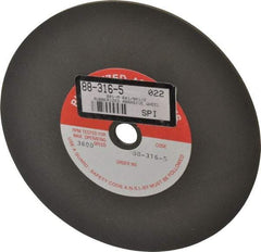 Made in USA - 6" Diam x 1/2" Hole x 1/8" Thick, 80 Grit Surface Grinding Wheel - Aluminum Oxide/Silicon Carbide Blend, Medium Grade, 3,600 Max RPM - USA Tool & Supply