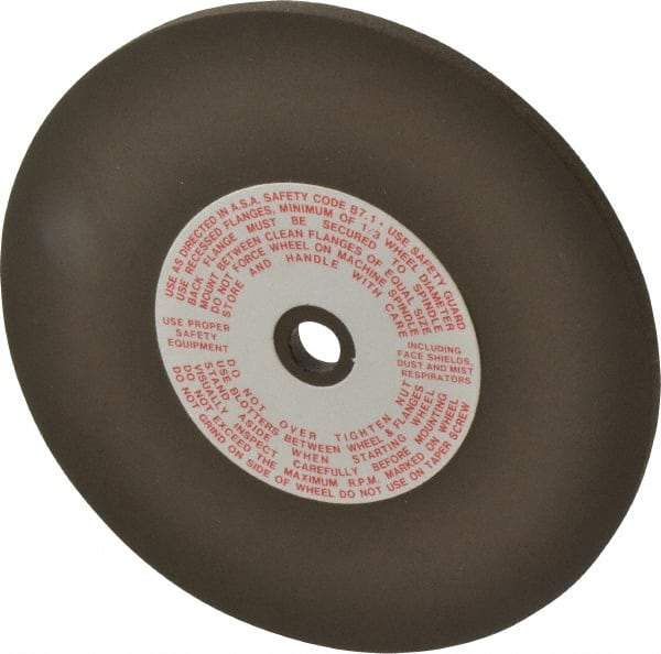 Made in USA - 6" Diam x 1/2" Hole x 1/4" Thick, 80 Grit Surface Grinding Wheel - Aluminum Oxide/Silicon Carbide Blend, Medium Grade, 3,600 Max RPM - USA Tool & Supply