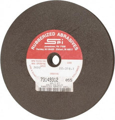 Made in USA - 6" Diam x 1/2" Hole x 3/8" Thick, 80 Grit Surface Grinding Wheel - Aluminum Oxide/Silicon Carbide Blend, Medium Grade, 3,600 Max RPM - USA Tool & Supply