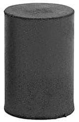 Made in USA - 7/8" Max Diam x 1" Long, Cylinder, Rubberized Point - Coarse Grade, Silicon Carbide, 1/4" Arbor Hole, Unmounted - USA Tool & Supply