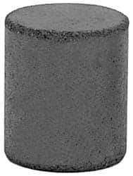 Made in USA - 1" Max Diam x 1-1/2" Long, Cylinder, Rubberized Point - Fine Grade, Silicon Carbide, 1/4" Arbor Hole, Unmounted - USA Tool & Supply