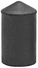 Made in USA - 1" Max Diam x 1-3/4" Long, Cone, Rubberized Point - Coarse Grade, Silicon Carbide, 1/4" Arbor Hole, Unmounted - USA Tool & Supply