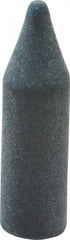 Made in USA - 9/32" Max Diam x 1" Long, Cone, Rubberized Point - Very Fine Grade, Silicon Carbide, 1/16" Arbor Hole, Unmounted - USA Tool & Supply