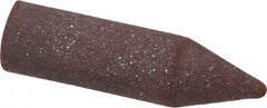 Made in USA - 9/32" Max Diam x 1" Long, Cone, Rubberized Point - Fine Grade, Silicon Carbide, 1/16" Arbor Hole, Unmounted - USA Tool & Supply