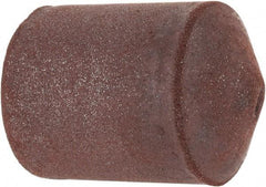 Made in USA - 7/8" Max Diam x 1-1/4" Long, Cone, Rubberized Point - Fine Grade, Silicon Carbide, 1/4" Arbor Hole, Unmounted - USA Tool & Supply