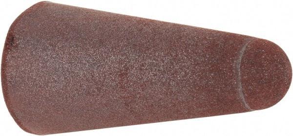 Made in USA - 1" Max Diam x 2" Long, Taper, Rubberized Point - Fine Grade, Silicon Carbide, 1/4" Arbor Hole, Unmounted - USA Tool & Supply