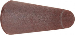 Made in USA - 1" Max Diam x 2" Long, Taper, Rubberized Point - Fine Grade, Silicon Carbide, 1/4" Arbor Hole, Unmounted - USA Tool & Supply