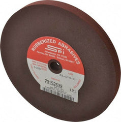 Made in USA - 6" Diam x 1/2" Hole x 1/2" Thick, 120 Grit Surface Grinding Wheel - Aluminum Oxide/Silicon Carbide Blend, Fine Grade, 3,500 Max RPM - USA Tool & Supply
