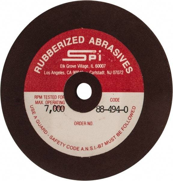 Made in USA - 3" Diam x 1/4" Hole x 1/8" Thick, 120 Grit Surface Grinding Wheel - Aluminum Oxide/Silicon Carbide Blend, Fine Grade, 7,000 Max RPM - USA Tool & Supply