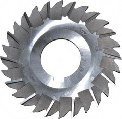 Made in USA - 3" Blade Diam x 3/32" Blade Thickness, 1" Hole, 28 Teeth, High Speed Steel Side Chip Saw - Staggered Tooth, Arbor Connection, Right Hand Cut, Uncoated, with Keyway - USA Tool & Supply