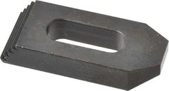 Gibraltar - M6, M8 & M10mm Stud, Steel, Plain Strap Clamp - 21mm Travel, 64mm OAL x 25mm Wide x 13mm High, Black Oxide Finish, Tapered Nose - USA Tool & Supply