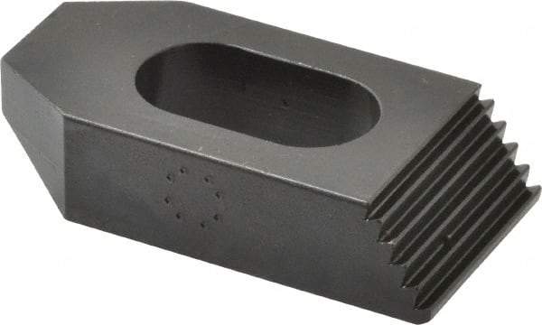 Gibraltar - M16mm Stud, Steel, Plain Strap Clamp - 14mm Travel, 64mm OAL x 32mm Wide x 16mm High, Black Oxide Finish, Tapered Nose - USA Tool & Supply