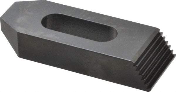 Gibraltar - M16mm Stud, Steel, Plain Strap Clamp - 30mm Travel, 102mm OAL x 38mm Wide x 19mm High, Black Oxide Finish, Tapered Nose - USA Tool & Supply