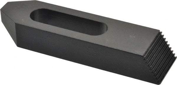 Gibraltar - M20mm Stud, Steel, Plain Strap Clamp - 49mm Travel, 152mm OAL x 38mm Wide x 25mm High, Black Oxide Finish, Tapered Nose - USA Tool & Supply