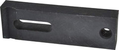 Gibraltar - 3/8" Stud, Medium Carbon Steel, Strap Clamp - 1" Travel, 4" OAL x 1-1/4" Wide x 5/8" High, Black Oxide Finish, Radius Nose - USA Tool & Supply