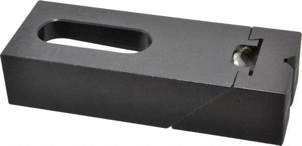 Gibraltar - 5-1/4" OAL x 2" Overall Width, High Grip Nose, Steel Manual Edge Clamp - Black Oxide Coating, 1-1/4" High, 3/4" Socket Cap Screw Slot, 1-3/8" Travel - USA Tool & Supply