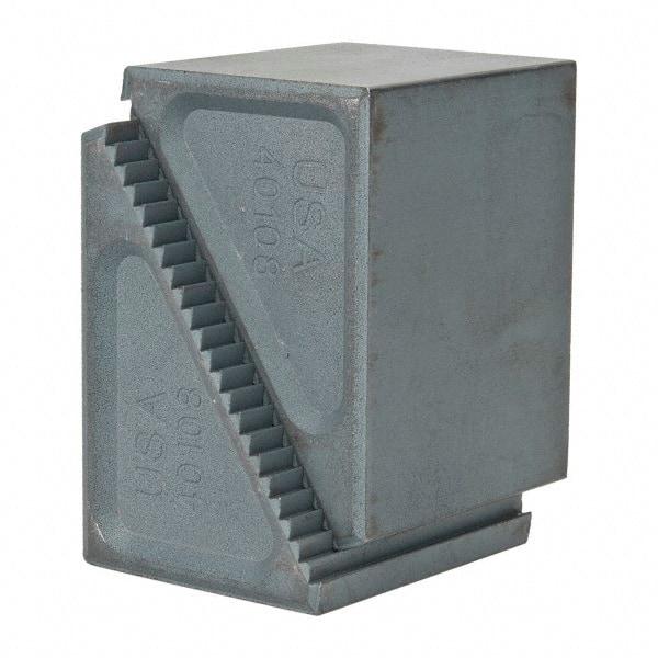 Gibraltar - 2 Piece, 45 to 102mm Height Adjustment, Steel Step Block - 1/16" Step Depth, 1/8" Step Elevation, 51mm Width, 2-17/32" Base Depth, 1-43/64" Height - USA Tool & Supply