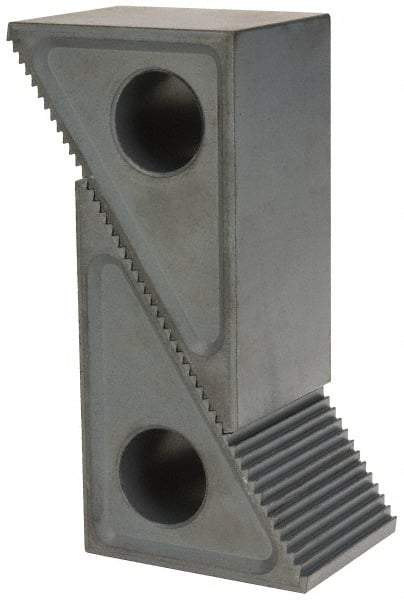 Gibraltar - 2 Piece, 64 to 152mm Height Adjustment, Steel Step Block - 1/16" Step Depth, 1/8" Step Elevation, 51mm Width, 3-3/4" Base Depth, 2-15/32" Height - USA Tool & Supply