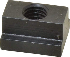 Gibraltar - 3/8-16 Blind Tapped T Slot Nut - 7/16" Slot Width, 11/16 x 7/32" Base Width x Height, 7/8 x 1/2" OAL x Height - USA Tool & Supply