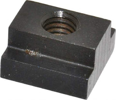 Gibraltar - 3/8-16 Blind Tapped T Slot Nut - 1/2" Slot Width, 7/8 x 9/32" Base Width x Height, 7/8 x 1/2" OAL x Height - USA Tool & Supply