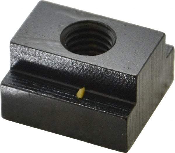 Gibraltar - 1/2-13 Tapped Through T Slot Nut - 11/16" Slot Width, 1-1/8 x 7/16" Base Width x Height, 1-1/4 x 3/4" OAL x Height - USA Tool & Supply