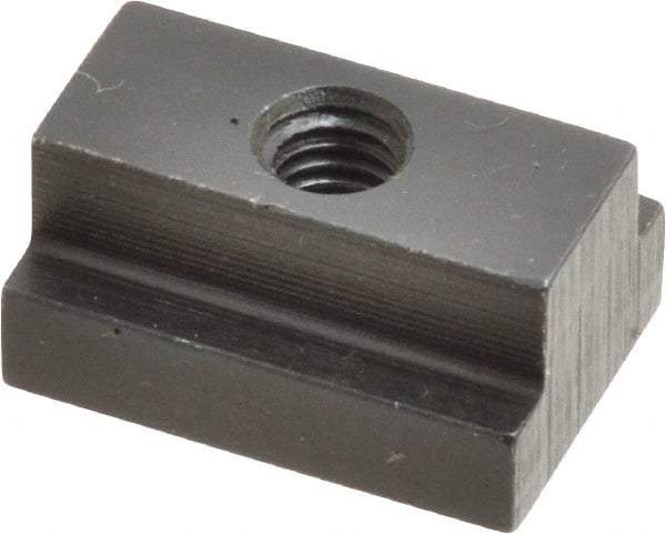 Gibraltar - M6x1.00 Tapped Through T Slot Nut - 7/16" Slot Width, 16 x 6mm Base Width x Height, 22 x 11mm OAL x Height - USA Tool & Supply