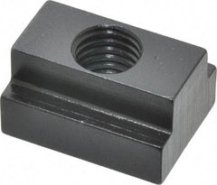 Gibraltar - M12x1.75 Tapped Through T Slot Nut - 9/16" Slot Width, 22 x 9mm Base Width x Height, 29 x 16mm OAL x Height - USA Tool & Supply