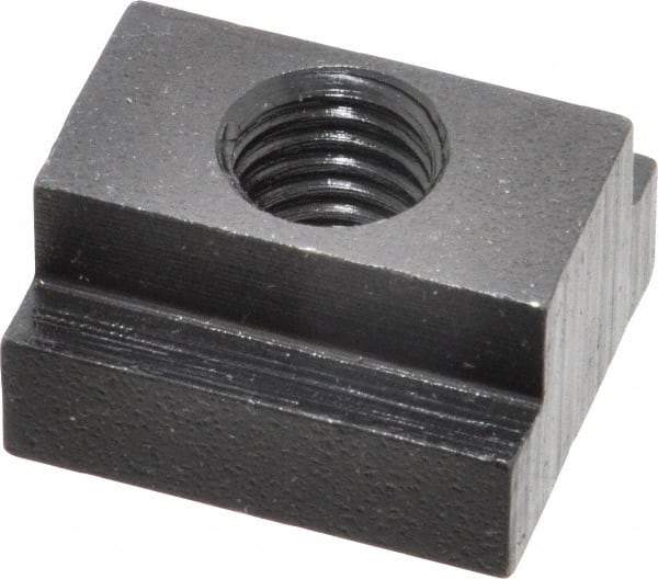 Gibraltar - M12x1.75 Tapped Through T Slot Nut - 5/8" Slot Width, 25 x 9mm Base Width x Height, 29 x 16mm OAL x Height - USA Tool & Supply