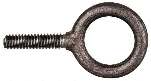 Gibraltar - 7,650 Lb Capacity, Steel, 1-8 Thread, Fixed Lifting Eye Bolt - Fully Threaded, 2-1/2" Shank, 2-1/2" Thread Length, No Shoulder - USA Tool & Supply