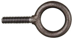 Gibraltar - 7,650 Lb Capacity, Steel, 1-8 Thread, Fixed Lifting Eye Bolt - Fully Threaded, 2-1/2" Shank, 2-1/2" Thread Length, No Shoulder - USA Tool & Supply