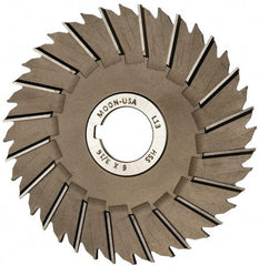 Made in USA - 6" Blade Diam x 3/16" Blade Thickness, 1-1/4" Hole, 40 Teeth, High Speed Steel Side Chip Saw - Staggered Tooth, Arbor Connection, Right Hand Cut, Uncoated, with Keyway - USA Tool & Supply