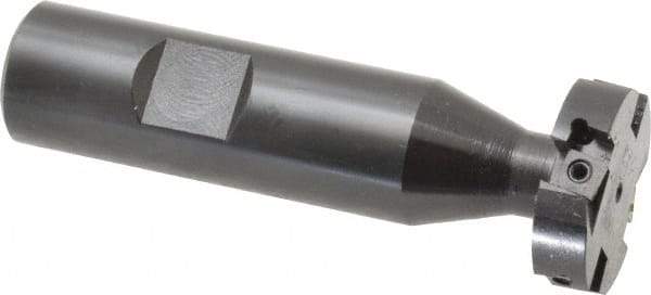 Cutting Tool Technologies - 5/16 Inch Cutting Width, 1.14 Inch Cutting Diameter, 4 Cutter Inserts, 3/4 Inch Shank Diameter, 1215 Insert Style, Indexable Keyseat Cutter - Inch Long Shank - USA Tool & Supply