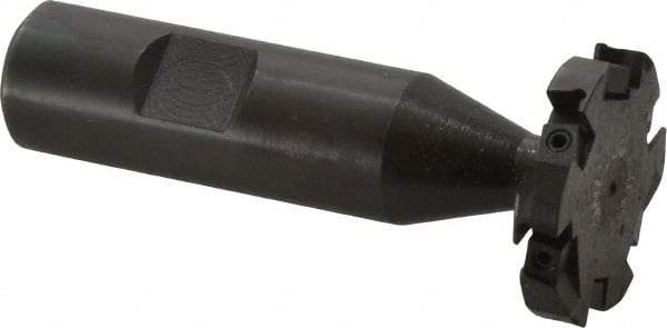 Cutting Tool Technologies - 1/4 Inch Cutting Width, 1.39 Inch Cutting Diameter, 6 Cutter Inserts, 3/4 Inch Shank Diameter, 1215 Insert Style, Indexable Keyseat Cutter - Inch Long Shank - USA Tool & Supply