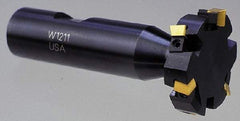 Cutting Tool Technologies - 5/16 Inch Cutting Width, 1.515 Inch Cutting Diameter, 6 Cutter Inserts, 3/4 Inch Shank Diameter, 1215 Insert Style, Indexable Keyseat Cutter - Inch Long Shank - USA Tool & Supply