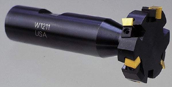 Cutting Tool Technologies - 3/8 Inch Cutting Width, 1.015 Inch Cutting Diameter, 2 Cutter Inserts, 3/4 Inch Shank Diameter, 1215 Insert Style, Indexable Keyseat Cutter - Inch Long Shank - USA Tool & Supply