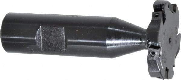 Cutting Tool Technologies - 1/4 Inch Cutting Width, 1.515 Inch Cutting Diameter, 6 Cutter Inserts, 3/4 Inch Shank Diameter, 1215 Insert Style, Indexable Keyseat Cutter - Inch Long Shank - USA Tool & Supply