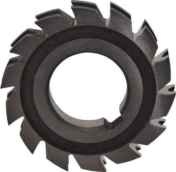 Made in USA - 3/32" Radius, 3/16" Circle Diam, 2-1/4" Diam x 0.385" Wide Cut, High Speed Steel Concave Radius Cutter - 2-1/4" OAL, Arbor Connection, Uncoated, Form Relieved, 10 Teeth - USA Tool & Supply