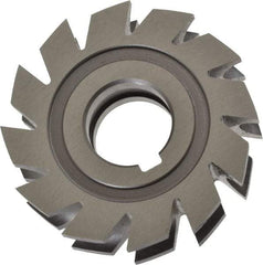 Made in USA - 1/4" Radius, 1/2" Circle Diam, 3" Diam x 0.822" Wide Cut, High Speed Steel Concave Radius Cutter - 3" OAL, Arbor Connection, Uncoated, Form Relieved, 10 Teeth - USA Tool & Supply