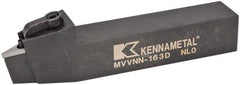 Kennametal - MVVN, Neutral Cut, 0° Lead Angle, 1" Shank Height x 1" Shank Width, Negative Rake Indexable Turning Toolholder - 6" OAL, VN..33. Insert Compatibility, Series Kenloc - USA Tool & Supply