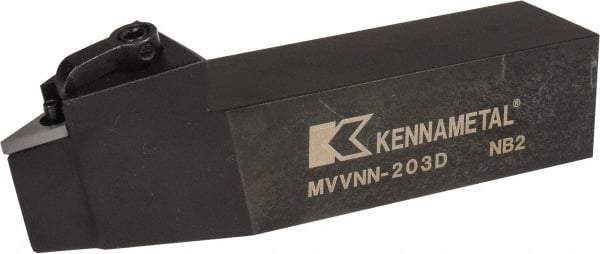 Kennametal - MVVN, Neutral Cut, 0° Lead Angle, 1-1/4" Shank Height x 1-1/4" Shank Width, Negative Rake Indexable Turning Toolholder - 6" OAL, VN..33. Insert Compatibility, Series Kenloc - USA Tool & Supply