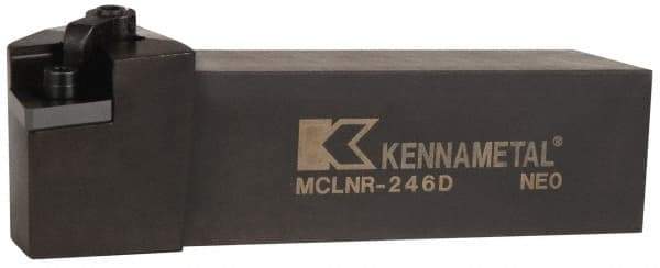 Kennametal - MCLN, Right Hand Cut, 5° Lead Angle, 1-1/2" Shank Height x 1-1/2" Shank Width, Negative Rake Indexable Turning Toolholder - 6" OAL, CN..64. Insert Compatibility, Series Kenloc - USA Tool & Supply