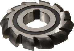 Made in USA - 5/16" Radius, 5/8" Circle Diam, 3-1/2" Cutter Diam, Arbor Connection, Convex Radius Cutter - High Speed Steel, Uncoated, Form Relieved, 12 Teeth - USA Tool & Supply